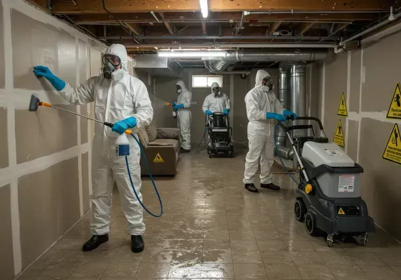 Basement Moisture Removal and Structural Drying process in Daniel, UT